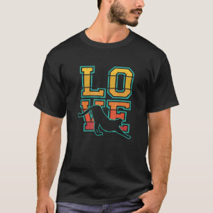 Retro Sunset I Love Cheetahs Idea For Animal T-Shirt