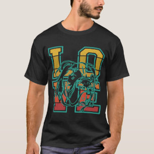 Retro Sunset I Love My English Bulldog  Theme T-Shirt