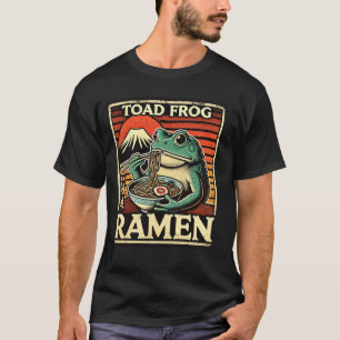 Retro Sunset Japanese Art Noodles Lover Mt. Fuji F T-Shirt