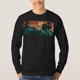 Retro Sunset Landscape Asia Thailand - Typography T-Shirt