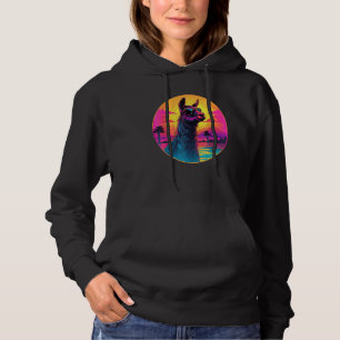 Retro Sunset Llama Hoodie