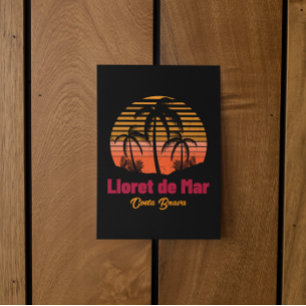 Retro Sunset Lloret de Mar Spain Vacation Postcard