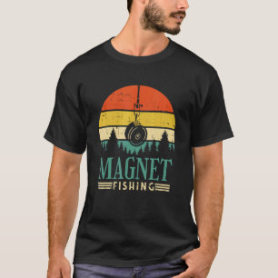 Retro Sunset Magnet Fishing T-Shirt