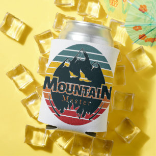 Retro sunset Mountain master  Can Cooler
