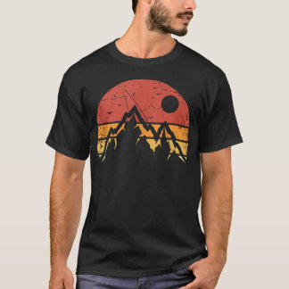 Retro Sunset Mountains Adventure Outdoor T-Shirt