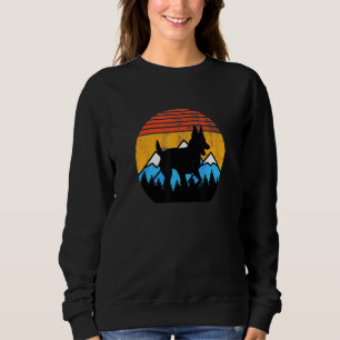 Retro Sunset Mountains K9 Belgian Malinois Dutch S Sweatshirt