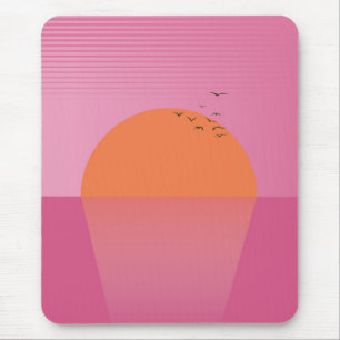 Retro Sunset Mouse Pad