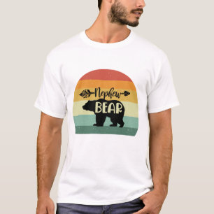 Retro Sunset Nephew Bear  T-Shirt