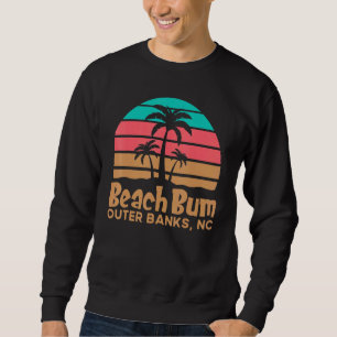 Retro Sunset Obx Beach Bum Outer Banks North Carol Sweatshirt
