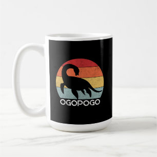 Retro sunset Ogopogo the Okanagan Lake Monster 70s Coffee Mug