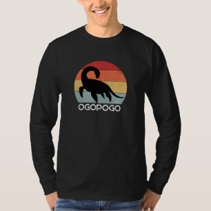 Retro sunset Ogopogo the Okanagan Lake Monster 70s T-Shirt