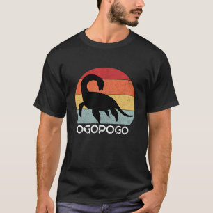 Retro sunset Ogopogo the Okanagan Lake Monster 70s T-Shirt