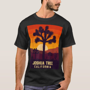 Retro Sunset On California Desert Joshua Tree Nati T-Shirt