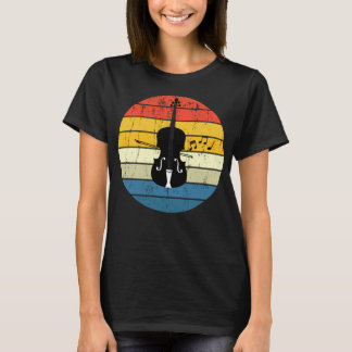 Retro Sunset Orchestra Cello Player Cellist Jazz M T-Shirt