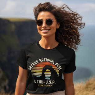 Retro Sunset over Arches National Park, Utah T-Shirt