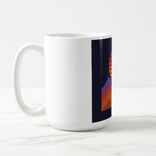 Retro Sunset Over Mountains - Vintage 70s Style Coffee Mug