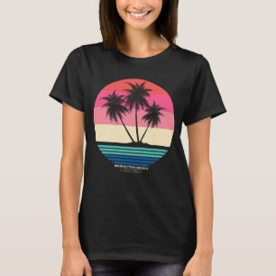 Retro Sunset Palm Trees Manhattan Beach T-Shirt