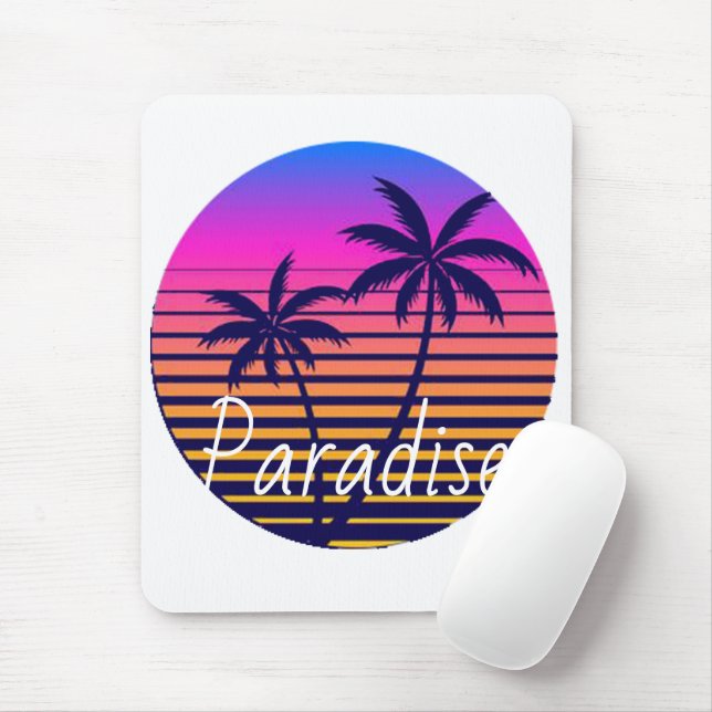 Retro sunset Paradise Mouse Pad (With Mouse)