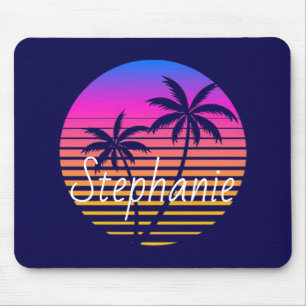 Retro sunset Personalised Mouse Pad