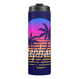 Retro sunset Personalised   Thermal Tumbler
