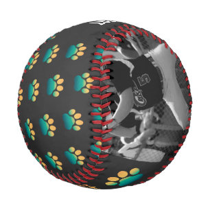 Retro Sunset Photo Fathers Day Best Cat Dad Ever Baseball