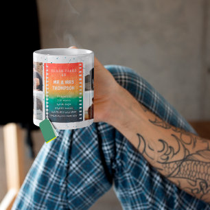 Retro Sunset Photo Mr and Mrs 3rd Anniversary Coffee Mug