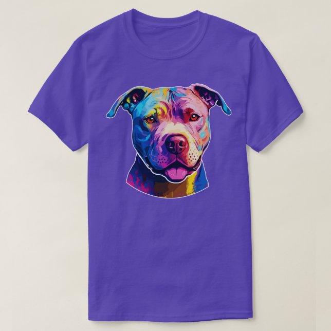 Retro Sunset Pit Bull 1 T-Shirt (Design Front)