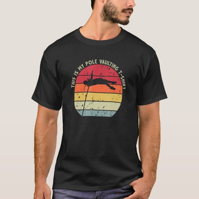 Retro Sunset Pole Vault 12 T-Shirt (Front)