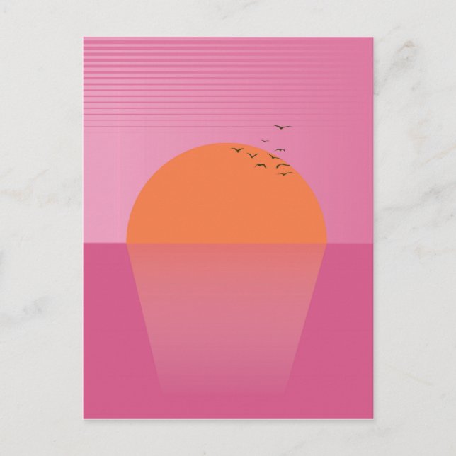 Retro Sunset Postcard (Front)