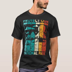 Retro Sunset Protect Our National Park Yellowstone T-Shirt