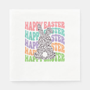 Retro Sunset Rabbit  Napkin