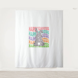Retro Sunset Rabbit Tapestry