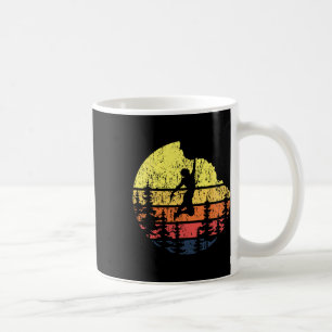 Retro Sunset Rock Climber - Boulderer Bouldering C Coffee Mug