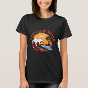 Retro Sunset Rocky Point Mexico Summer Surfing  T-Shirt