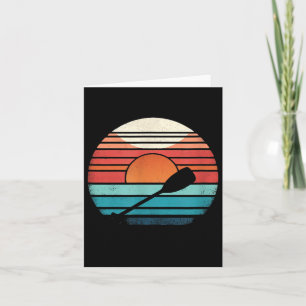 Retro Sunset Rowboat Card