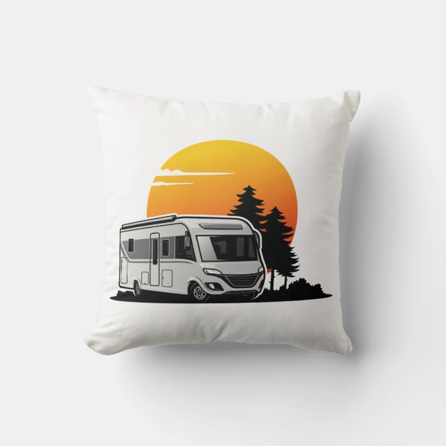 Retro Sunset RV Motorhome Owner Gift,motorhome Car Cushion (Front)