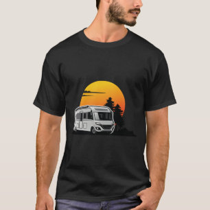 Retro Sunset RV Motorhome Owner Gift,motorhome Car T-Shirt