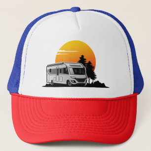Retro Sunset RV Motorhome Owner Gift,motorhome Car Trucker Hat