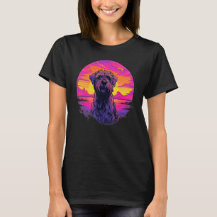 Retro Sunset Soft Coated Wheaten Terrier Dog T-Shirt