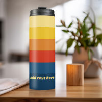 Retro Sunset Stripes with Simple Sans Serif Name