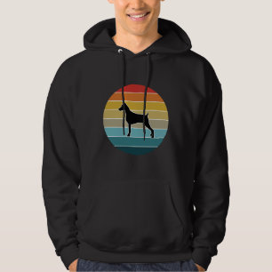 Retro Sunset Style Doberman Vintage Lover Doberman Hoodie