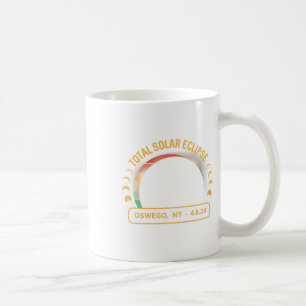 Retro Sunset Total Solar Eclipse Oswego New York Coffee Mug