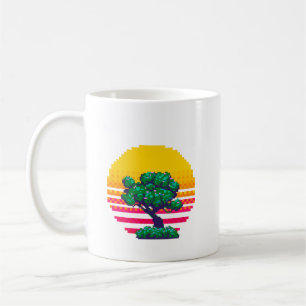 Retro Sunset Tree Adventure Coffee Mug