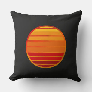 Retro Sunset Vibes Aesthetic Cushion