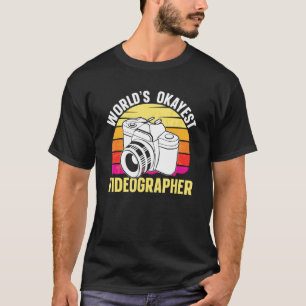 Retro Sunset Videography World Okayest Videograph T-Shirt