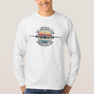 Retro Sunset Vintage B-17 Aviation T-Shirt