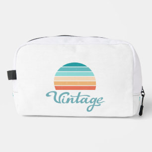Retro Sunset+Vintage Script Distressed Dopp Kit