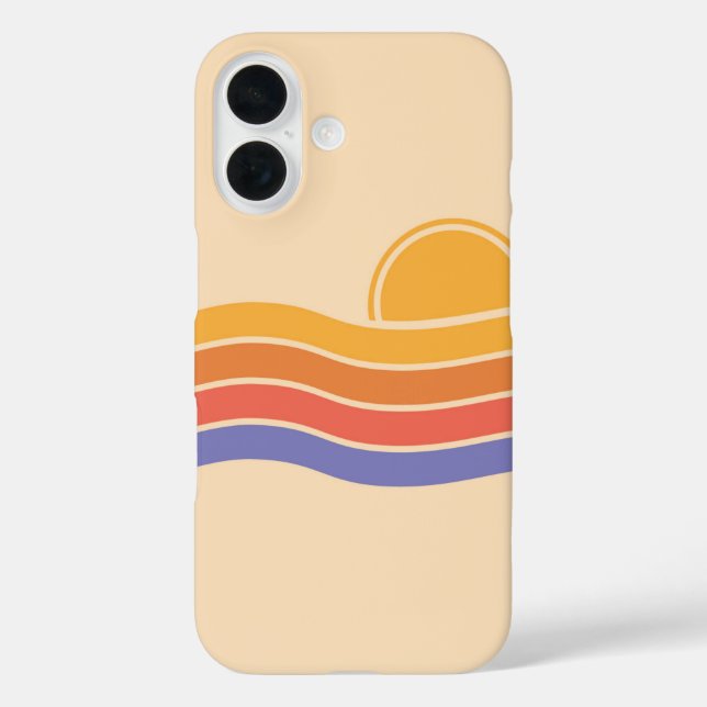 Retro Sunset Waves Case-Mate iPhone Case (Back)