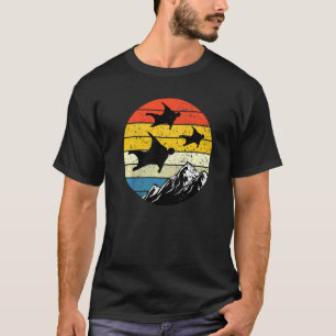 Retro Sunset Wingsuit Base Jumping T-Shirt