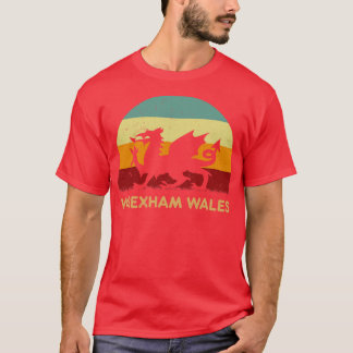 Retro Sunset Wrexham Wales T-Shirt